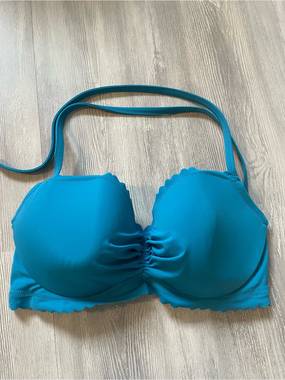 Victoria’s Secret Blue Getaway Halter Bikini Top 36D